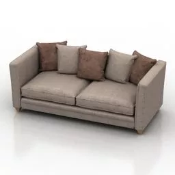 Brown Sofa Burton Design 3d model