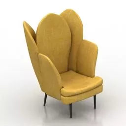 Armchair Bruhl Flower Shapes 3d model
