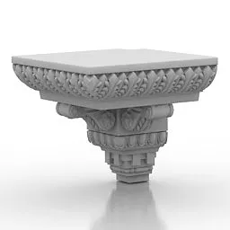 Construction Column Base Stone Finished 3d model