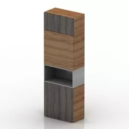 Office Stand Locker With Door 3d model