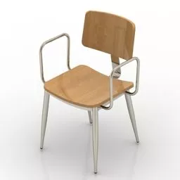 Wood Chair Tsinos 3d model