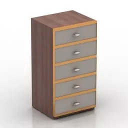 Wooden Locker 5 Layer 3d model