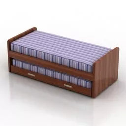 Thick Bed Pinokkio Design 3d model