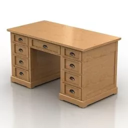 Table Koventri Multiple Drawer 3d model