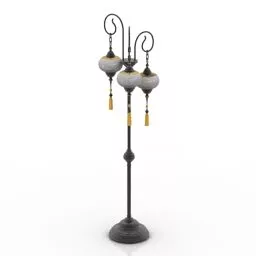 Torchere Lamp Sphere Shade 3d model