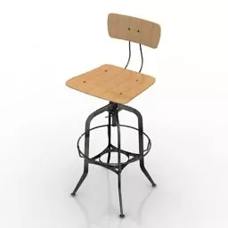 Antique Bar Chair Toledo V1 3d model