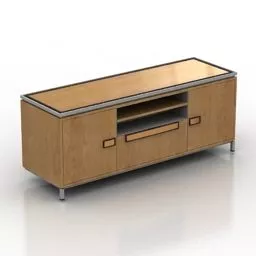 Wooden Locker Baxter Tv Stand 3d model