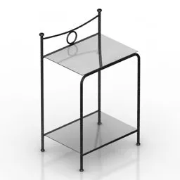 Simple Iron Nightstand 3d model