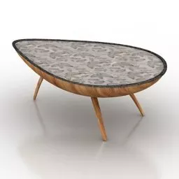 Haft Egg Table Coffee 3d model