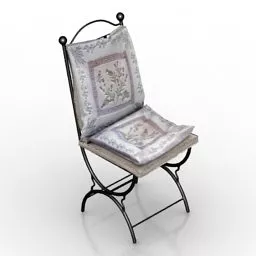Vintage Chair Dinner Room 3d model