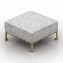 Settee Bench Upholstered 3d model
