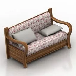 Vintage Sofa Garden 3d model