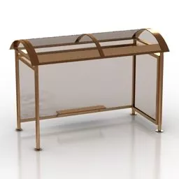 Bus Stop Street Building 3d model