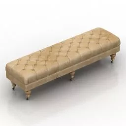 Modernism Bench With Stool 3d model