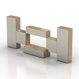 Rack Cubo Living Room 3d model
