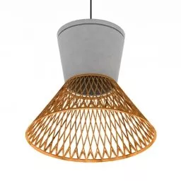 Rattan Luster Pot Purri 3d model