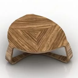 Wooden Alvo Coffee Table 3d model