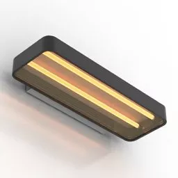 Sconce Lamp Minimalist Rectangular Shade 3d model