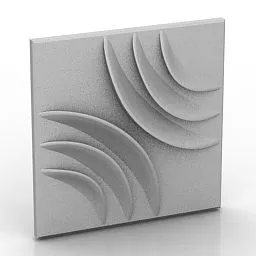 Wave Pattern Panel Gips 3d model