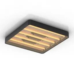 Square Luster 5 Led Lamps 3d model
