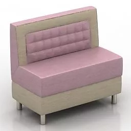Pink Sofa Reggi Design 3d model