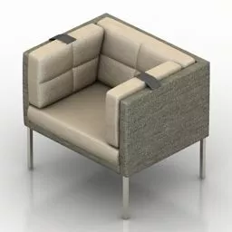Single Armchair Pikasso 3d model