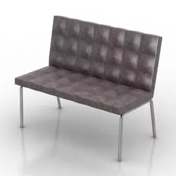 Grey Sofa Zero Collection 3d model Grey Sofa Zero Collection 3d model