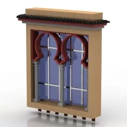Classic Window Moorish 3d model