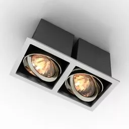 Rectangle Lamp With Spot Light 3d model