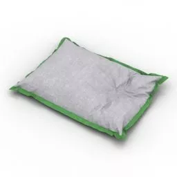Green White Pillow 3d model Green White Pillow 3d model