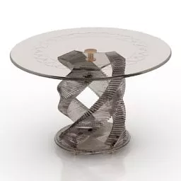Glass Table Tonelli Decoration 3d model
