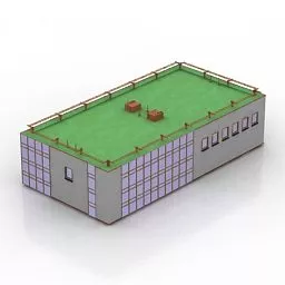 Factory Building 3d model Factory Building 3d model