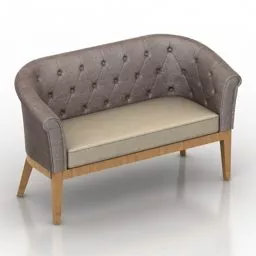 Loveseat Sofa Koral 3d model