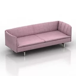 2 Seats Pink Sofa Milton 3d model