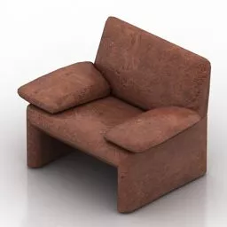 Leather Armchair Linea 3d model