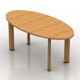 Oval Table Apollo 3d model