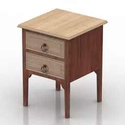 Nightstand Blanc Design 3d model