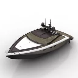 Cartoon Rowboat 3d model