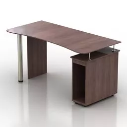 Study Room Working Table 3d model