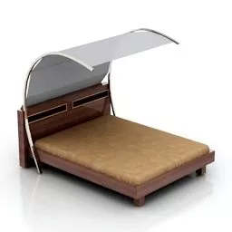 Bed With Roof 3d model