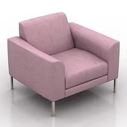 Armchair Balance Pink Color 3d model