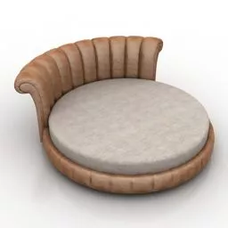 Round Bed Orinoko 3d model