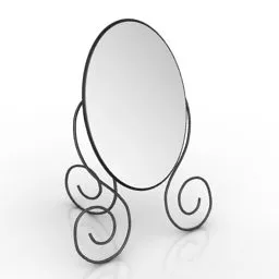 Rectangular Mirror With Lamp Inside 3d model