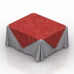 Tablecloth Round Shape 3d model