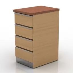 Locker Four Drawers 3d model