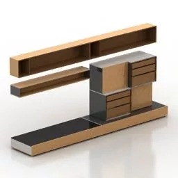 Tv Cabinet Rack Decor 3d model