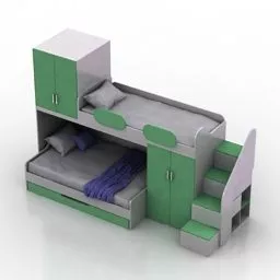 Bunk Bed For Children 3d model