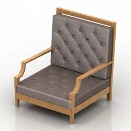 Armchair Low Style 3d model