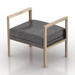 Grey Fabric Seat 3d model