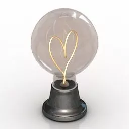 Lamp Hear Shape Bulb 3d model